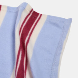 Ohs Vintage Stripes Polar Fleece Throw Blanket Lightweight Bedspread - 120 X 150Cm - Blue/burgundy - thumbnail 4