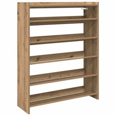 Berkfield Elegant Shoe Rack Artisan Oak 80X25X100 Cm Engineered Wood - image 1