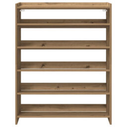 Berkfield Elegant Shoe Rack Artisan Oak 80X25X100 Cm Engineered Wood - thumbnail 4