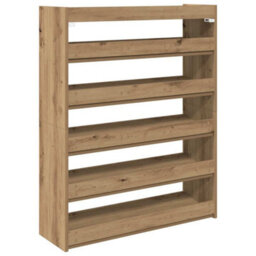 Berkfield Elegant Shoe Rack Artisan Oak 80X25X100 Cm Engineered Wood - thumbnail 6