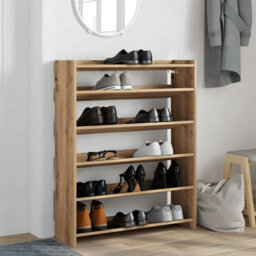 Berkfield Elegant Shoe Rack Artisan Oak 80X25X100 Cm Engineered Wood - thumbnail 3