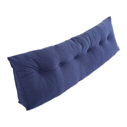 Living And Home Deep Sea Blue Washable Chenille Triangle Headboard Pillow, 180Cm W X 20Cm D X 50Cm H - thumbnail 1