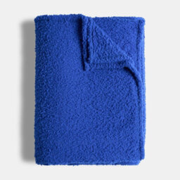 Ohs Large Teddy Fleece Throw Blanket, Cobalt Blue - 200 X 240Cm - thumbnail 4