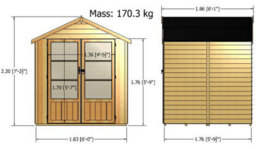 Shire Oatland Overlap Summerhouse Approx 6 X 6 Feet - thumbnail 3
