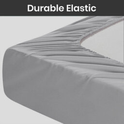 Ameha Plain Microfiber Fitted Sheet 25Cm Deep Pocket- Hypoallergenic Easy Care Grey Fitted Sheets Uk Single Bedsheet (91X191 Cm) - thumbnail 4