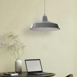 Grey Light Shade Ceiling Metal Lampshades For Ceiling Lights, Industrial Easy Fit Pendant Lamp Shades For Bedside Lamp - thumbnail 7