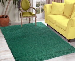 Wadan 160X230Cm Emeralad Shaggy Rug - Rectangular Soft Touch Thick Pile Modern Area Rug - Rugs For Living & Bedroom Non Shedding - thumbnail 1