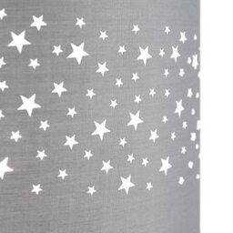 Happy Homewares Stars Decorated Children/kids Soft Grey Cotton Bedroom Pendant Or Lamp Shade - thumbnail 3