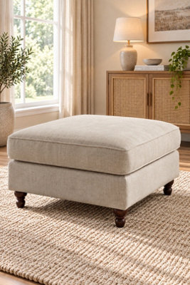 Loft Home Olivia Natural Beige Footstool - image 1