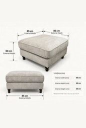 Loft Home Olivia Natural Beige Footstool - thumbnail 3