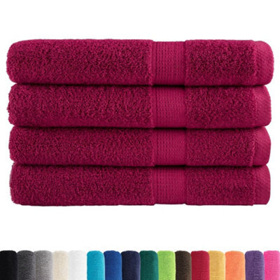 Berkfield Durable Premium Sauna Towels Solund 4Pcs Bordeaux 80X200Cm 600Gsm