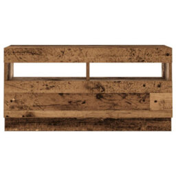 Berkfield Tv Cabinet With Led Lights Old Wood 80X35X40 Cm Engineered Wood - thumbnail 5