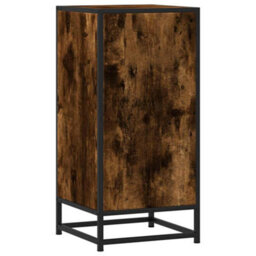 Berkfield Sideboard Smoked Oak 35.5X35X76 Cm Engineered Wood And Metal - thumbnail 7