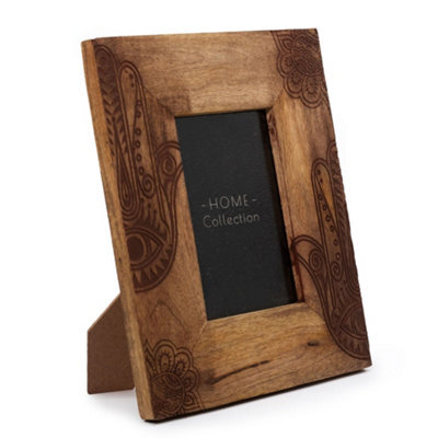 Serenityy Hansa Mango Wood Picture Frame For 10X15 Cm Photos, 26X20X2 Cm, Black