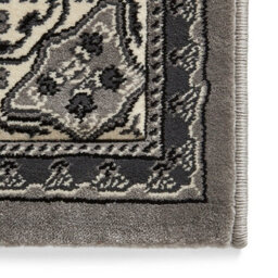 Light Grey Traditional Rug, Stain-Resistant Rug, Bordered Floral Rug For Bedroom, Livingroom & Diningroom-67Cm X 240Cm (Runner) - thumbnail 2
