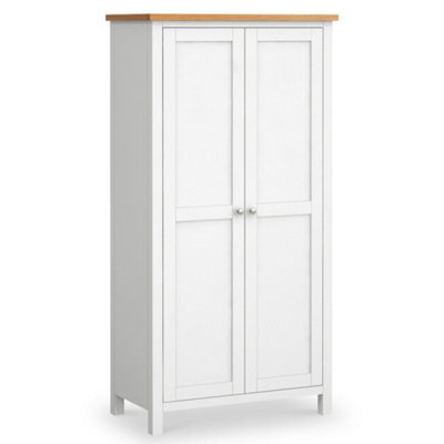 Farro White Kitchen Larder Cabinet With Wine Rack - By Roseland Furniture - image 1