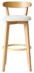 Nordlys Set Of 2 Solid Wood And White Bouclé Bar Stools Modern Design Style Dining Room - thumbnail 8