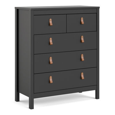 Furniture To Go Barcelona Chest 3+2 Drawers In Matt Black - image 1