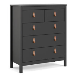 Furniture To Go Barcelona Chest 3+2 Drawers In Matt Black - thumbnail 1