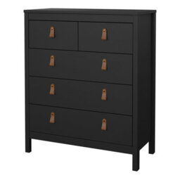 Furniture To Go Barcelona Chest 3+2 Drawers In Matt Black - thumbnail 4