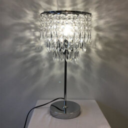 First Choice Lighting Set Of 2 Chrome And Acrylic Crystal Jewelled Table Lamps - thumbnail 3