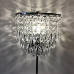 First Choice Lighting Set Of 2 Chrome And Acrylic Crystal Jewelled Table Lamps - thumbnail 4