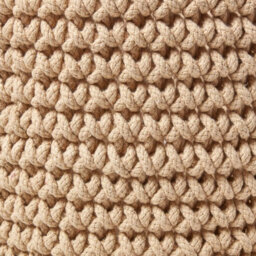 Homescapes Linen Cotton Knitted Round Storage Basket, 42 X 37 Cm - thumbnail 3