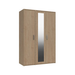 Hazlemere 3 Door Robe With Mirror - Oak On Express Delivery And Ready Assembled - thumbnail 2