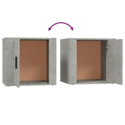 Berkfield Bedside Cabinets 2 Pcs Concrete Grey 50X39X47 Cm - thumbnail 9