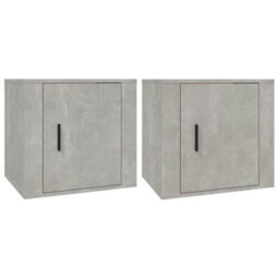 Berkfield Bedside Cabinets 2 Pcs Concrete Grey 50X39X47 Cm - thumbnail 2
