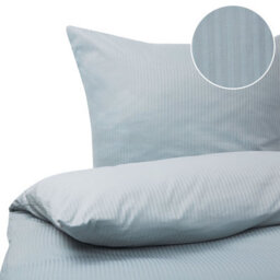 Beliani Duvet Cover Set Avondale Sateen Cotton 155 X 220 Cm Grey