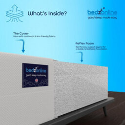 Bedz Online Bedzonline 10Cm Slim Reflex Foam Mattress, 4-Zone Orthopaedic Support, Medium-Firm, 3Ft Single (90X190Cm) - thumbnail 3