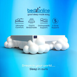 Bedz Online Bedzonline 10Cm Slim Reflex Foam Mattress, 4-Zone Orthopaedic Support, Medium-Firm, 3Ft Single (90X190Cm) - thumbnail 4
