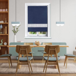 Lister Cartwright Diamante Roller Blinds For Windows - 90 X 165 Cm - Easy To Fit Child Safety Included - Navy - thumbnail 3
