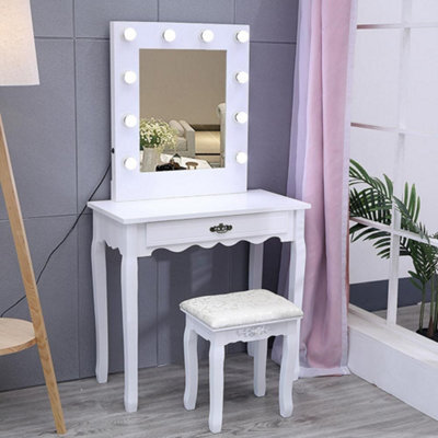 Living And Home Vanity Dressing Table Mirror Desk With Led Makeup Vanity Mirror Without Stool - image 1
