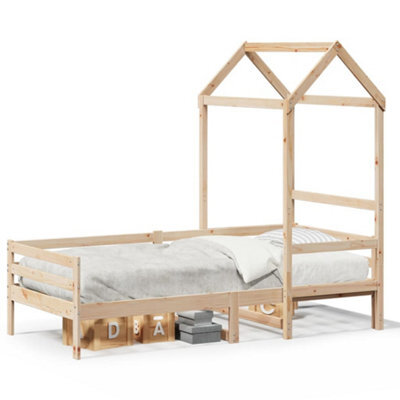 Berkfield Versatile Day Bed With Roof Without Mattress 80X200 Cm Solid Wood