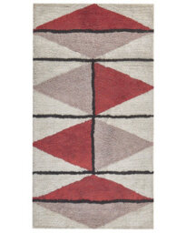 Beliani Multicolour Cotton Area Rug 80 X 150 Cm Low-Pile Geometric Retro - thumbnail 1