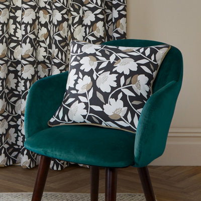Fusion Luna 100% Cotton Black Filled Cushion - image 1