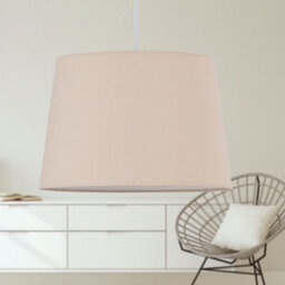 First Choice Lighting Set Of 2 Natural Cotton 28Cm Tapered Cylinder Pendant Or Lamp Shades - thumbnail 4