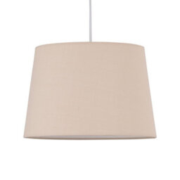 First Choice Lighting Set Of 2 Natural Cotton 28Cm Tapered Cylinder Pendant Or Lamp Shades - thumbnail 2