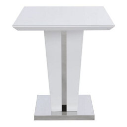 Furniture in Fashion Memphis Small High Gloss Dining Table In White With Glass Top - thumbnail 5