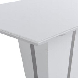 Furniture in Fashion Memphis Small High Gloss Dining Table In White With Glass Top - thumbnail 6