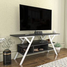 Decorotika Minerva Tv Stand Tv Unit For Tv's Up To 55 Inch White And Anthracite - thumbnail 3