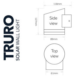 The Solar Centre Solarcentre Truro Solar Wall Light - Anthracite Edition - thumbnail 3