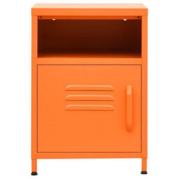 Berkfield Nightstands 2 Pcs Orange 35X35X51 Cm Steel - thumbnail 3