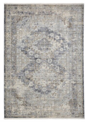 Grey Geometric Traditional Easy To Clean Geometric Dining Room Rug-160Cm X 220Cm - thumbnail 8
