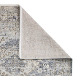 Grey Geometric Traditional Easy To Clean Geometric Dining Room Rug-160Cm X 220Cm - thumbnail 7