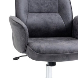 Swivel Computer Office Chair Mid Back Desk Chair For Home, Deep Grey - thumbnail 6