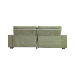 Darphe Modern 2-Seater Green Chenille Sofa With Accent Pillows, Wood And Iron Frame - thumbnail 4