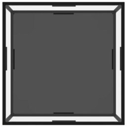Berkfield Coffee Table Transparent And Black 80X80X35 Cm Tempered Glass - thumbnail 3